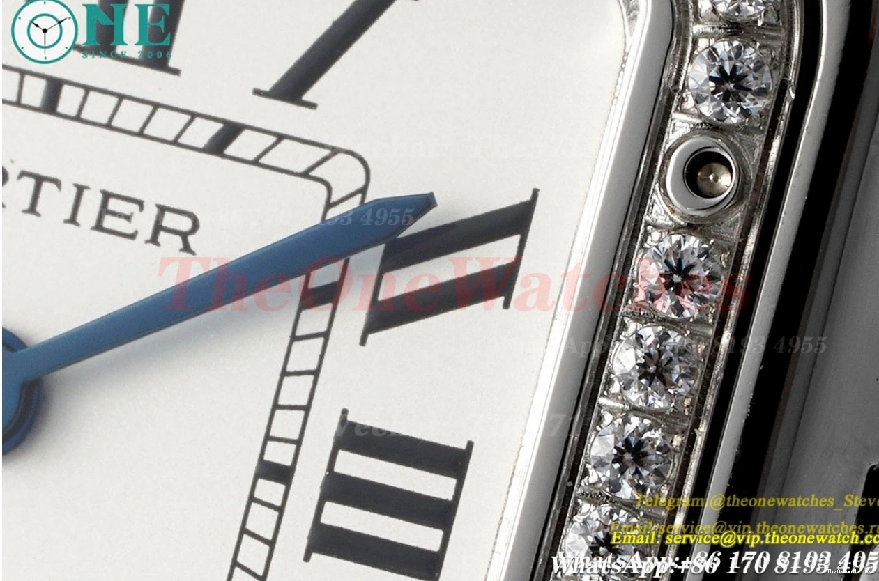 27mm SS AF White Dial Panthere SS De Secrete Ladies Quartz 0422